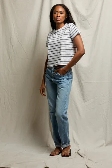 Perfect White Tee Everett Jersey Striped Tee