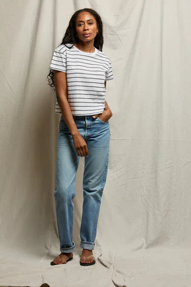 Perfect White Tee Everett Jersey Striped Tee