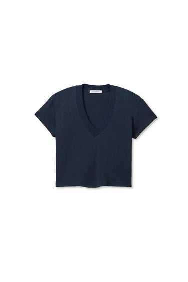 Perfect White Tee Jada Waffle V-Neck Tee